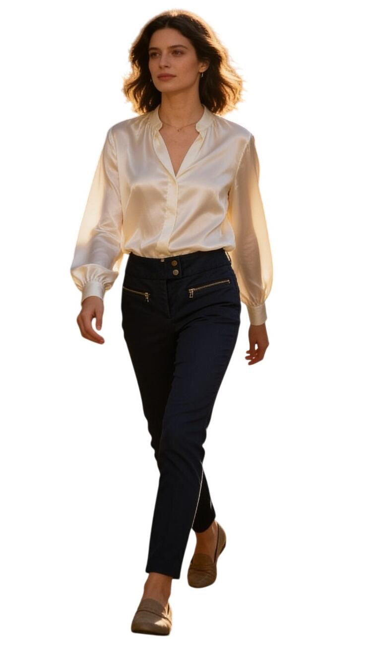 Veronica Beard Stellan Ankle Cigarette Pants Trousers Navy Blue Size 0